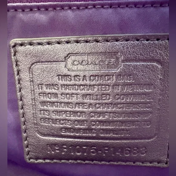 Coach Penelope Metallic Pebbled Leather Shoulder Bag - Picture 10 of 15